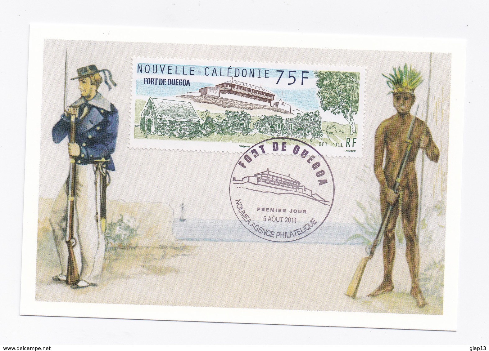 CM DE NOUVELLE-CALEDONIE DE 2011 - LE FORT DE OUEGA - Cartes-maximum