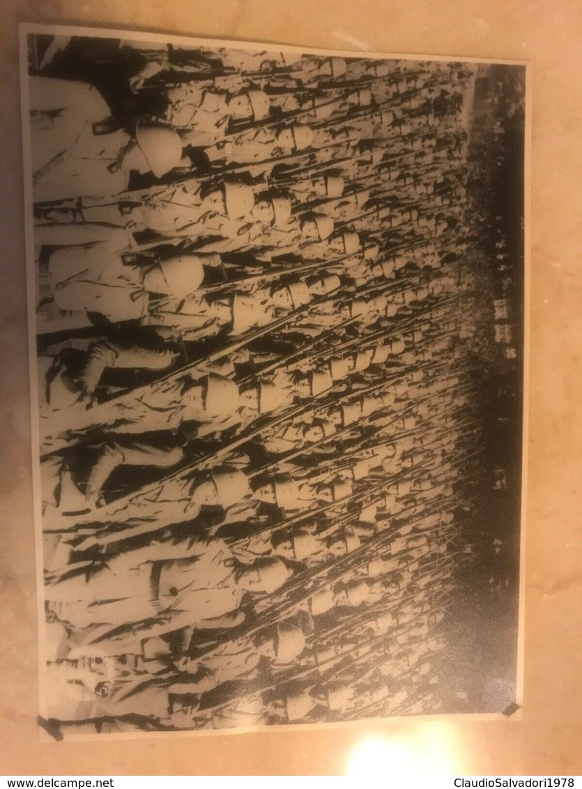 Fotografia Regio Esercito - Cineteca Stato Maggiore Truppa Schierata WWII Seconda Guerra Mondiale - Guerra, Militari