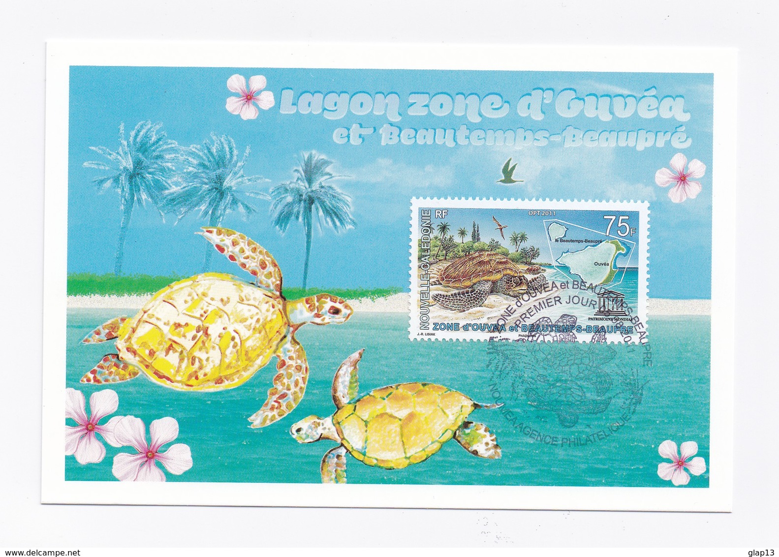 CM DE NOUVELLE-CALEDONIE DE 2011 - TORTUE - Cartes-maximum