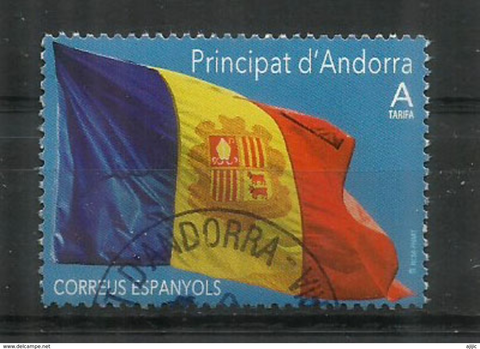 La Bandera D'Andorra Any 1866.  Année 2019, Oblitéré 1 ère Qualité. AND.ESP - Gebraucht