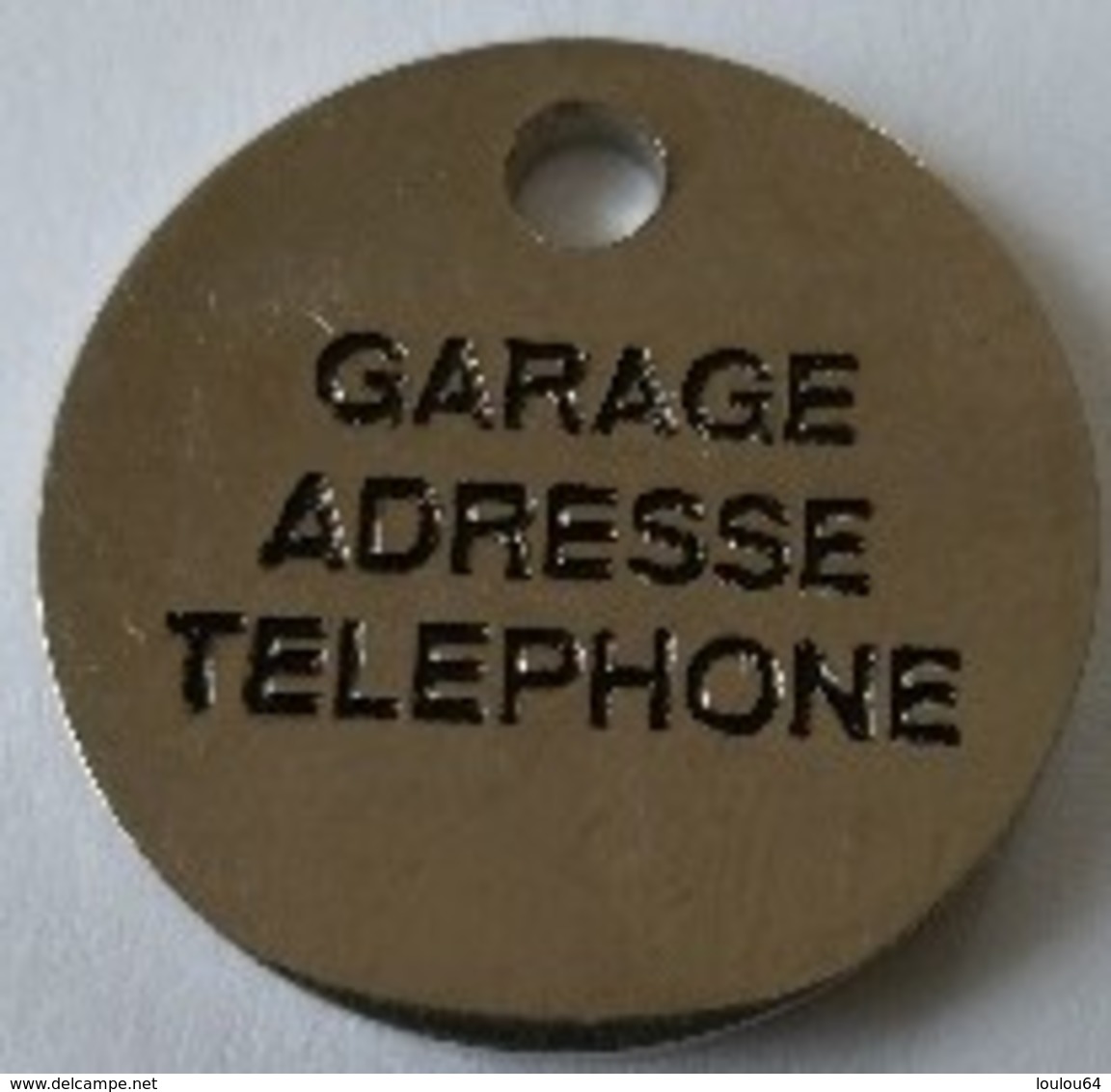 Jeton De Caddie - Automobiles - FIAT - GARAGE ADRESSE TELEPHONE - En Métal - - Jetons De Caddies