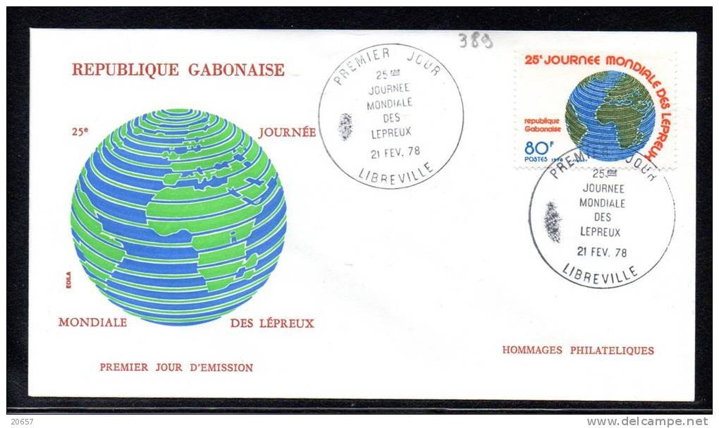 GABON 0389 Fdc Journée Mondiale Des Lépreux, Lèpre, Handicap - Enfermedades