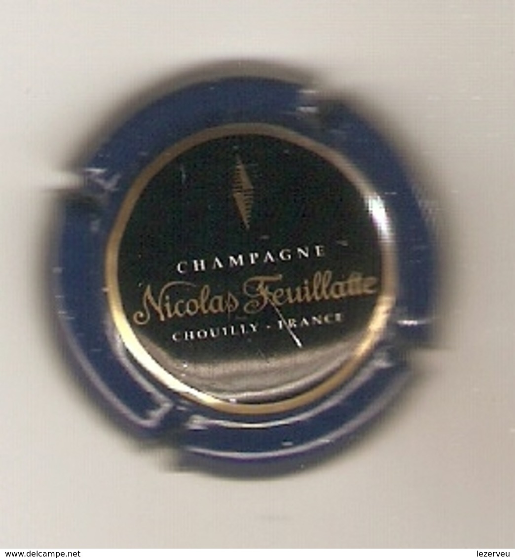 CAPSULE MUSELET CHAMPAGNE NICOLAS FEUILLATTE (or Sur Noir Contour Bleu Marine) - Feuillate