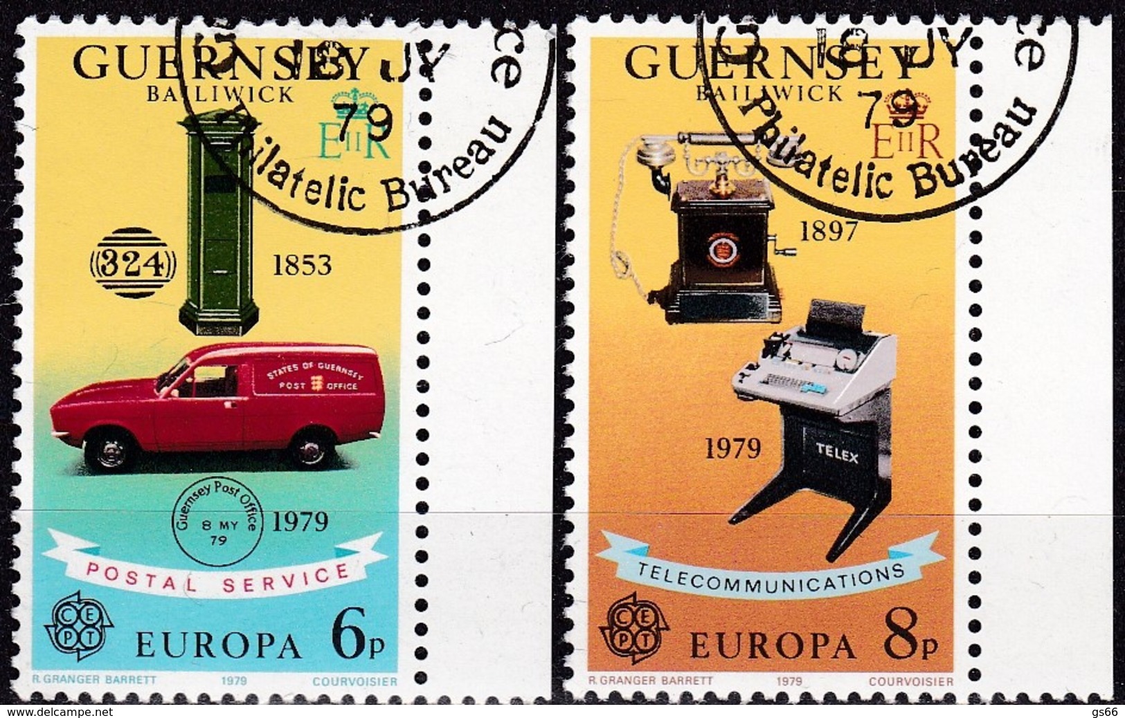 Cept, 1979, Guernsey,  Mi.Nr.  189/90, Used Oo,  Europa: - 1979