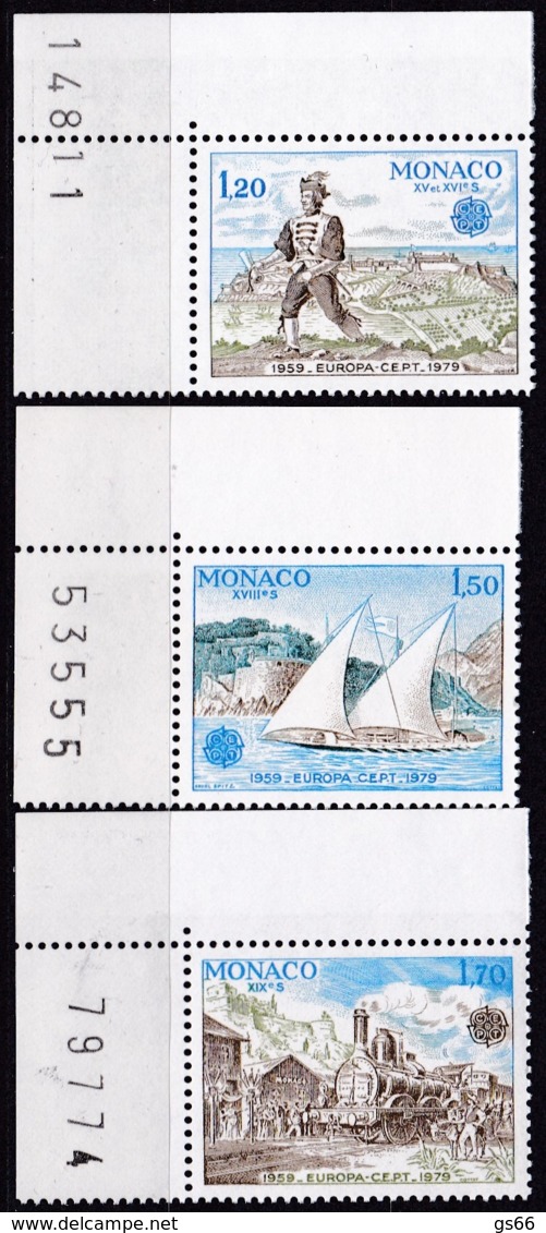 Cept, 1979, Monaco,  Mi.Nr.  1375/77, MNH **,  Europa: - 1979