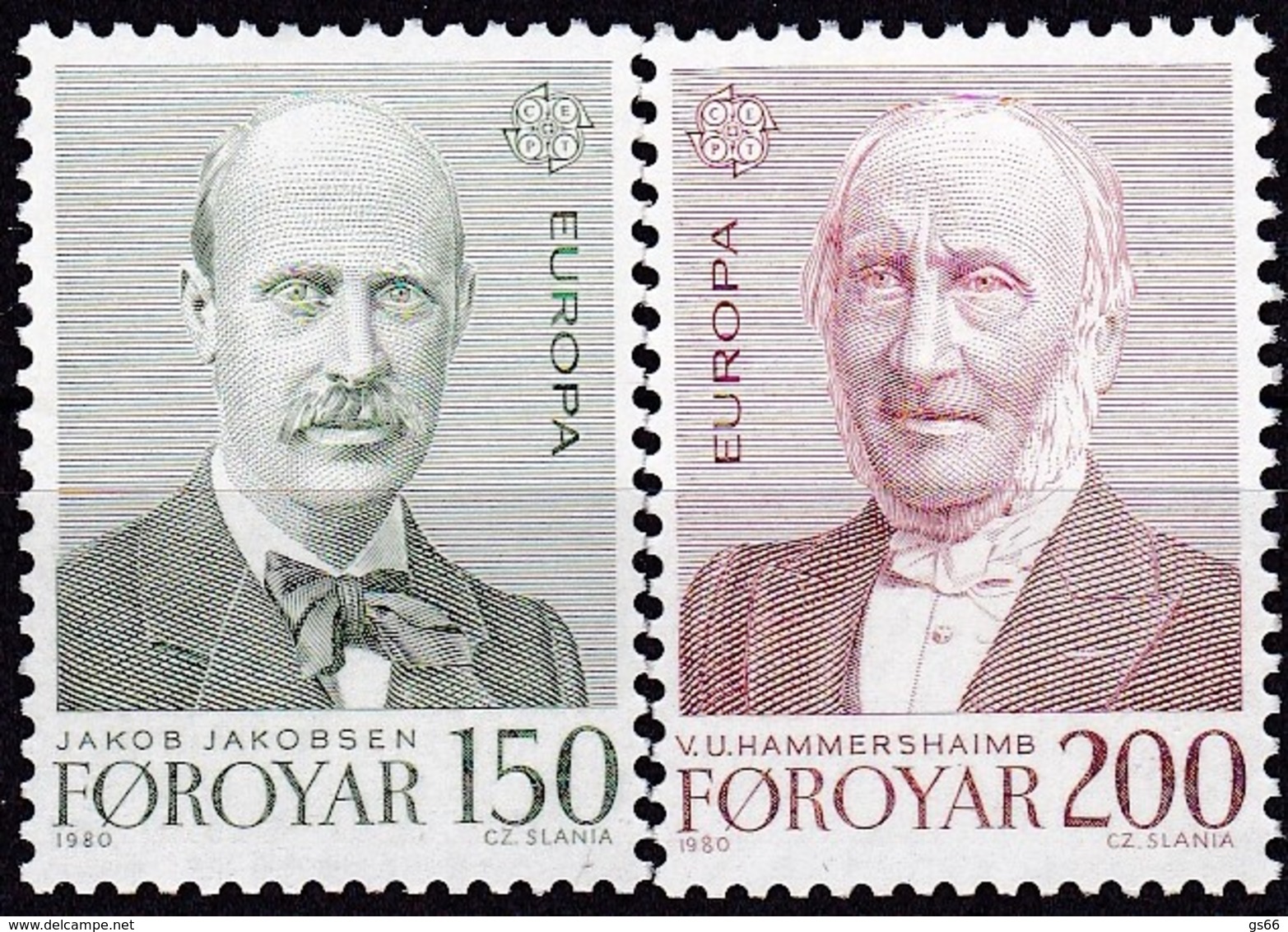 Cept, 1980, Färöer,  Mi.Nr.  53/54, MNH **,  Europa: - 1980