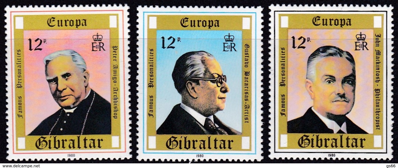 Cept, 1980, Gibraltar,  Mi.Nr.  405/07, MNH **,  Europa: - 1980