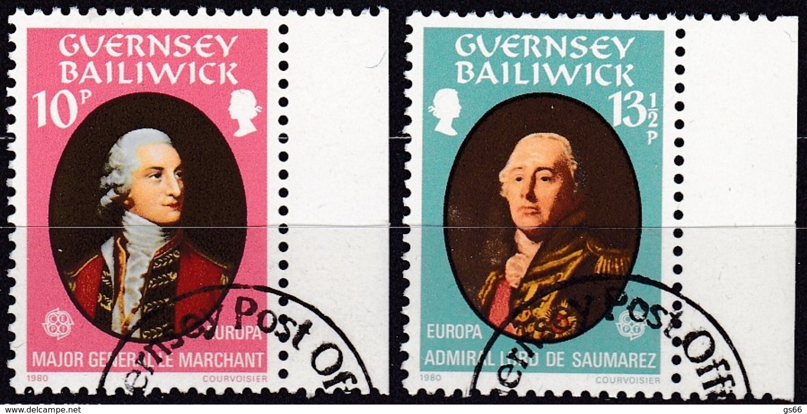 Cept, 1980, Guernsey,  Mi.Nr.  204/05, Used Oo,  Europa: - 1980