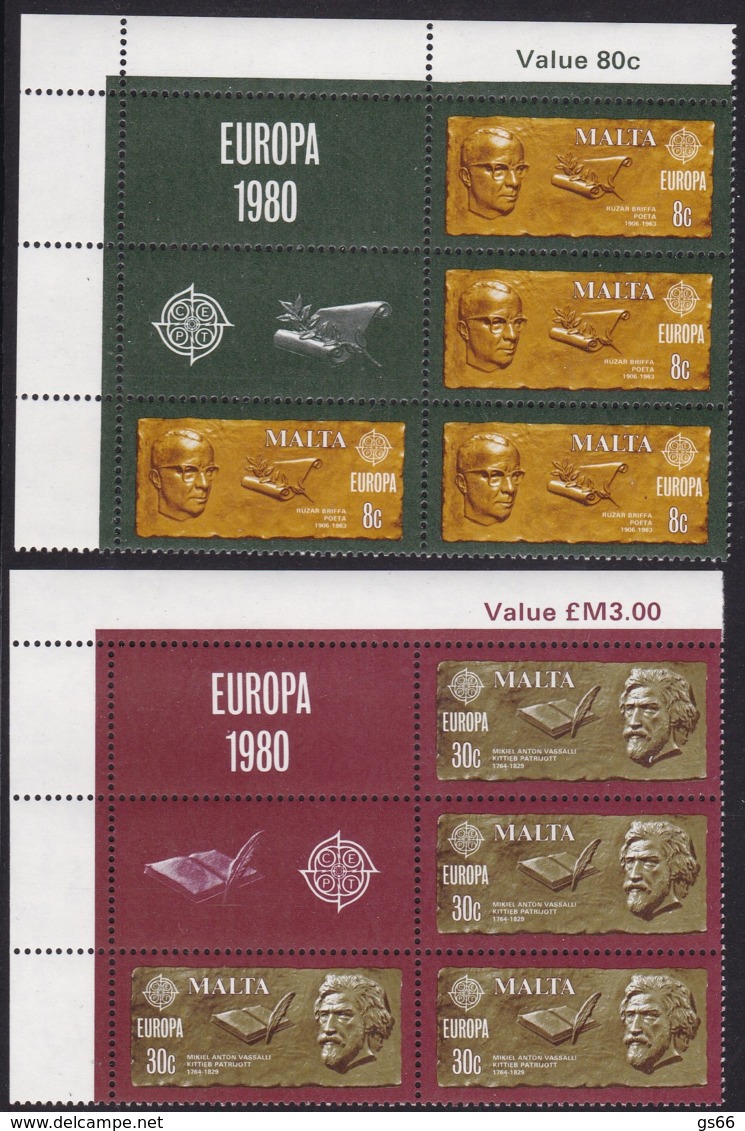 Cept, 1980, Malta,  Mi.Nr.  615/16, MNH **,  Europa: - 1980