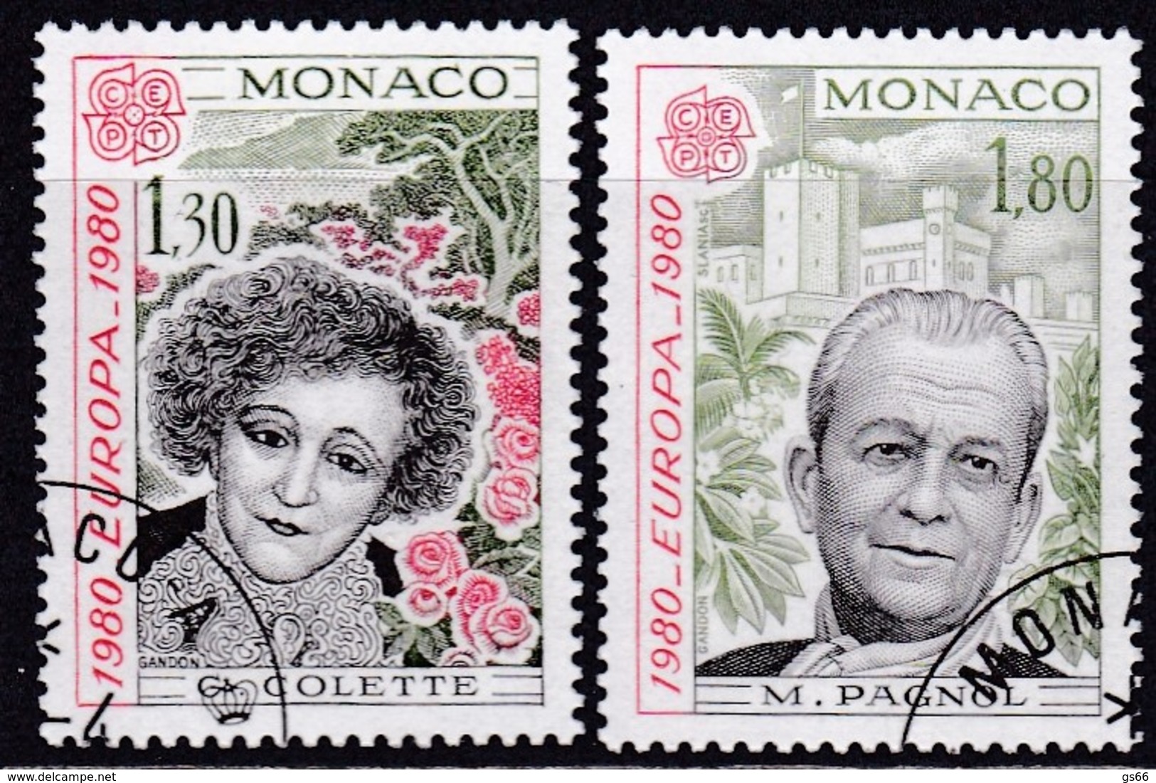 Cept, 1980, Monaco,  Mi.Nr.  1421/22, Used Oo,  Europa: - 1980