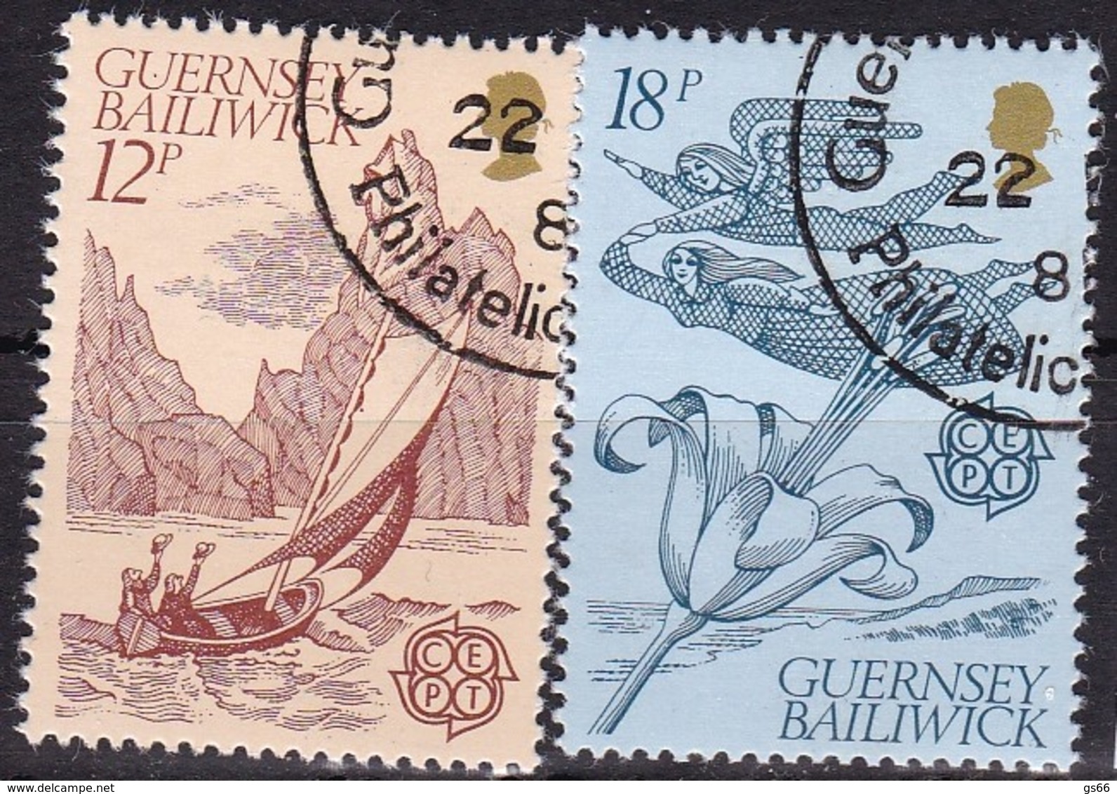 Cept, 1981, Guernsey,  Mi.Nr.  223/24, Used Oo,  Europa - 1981