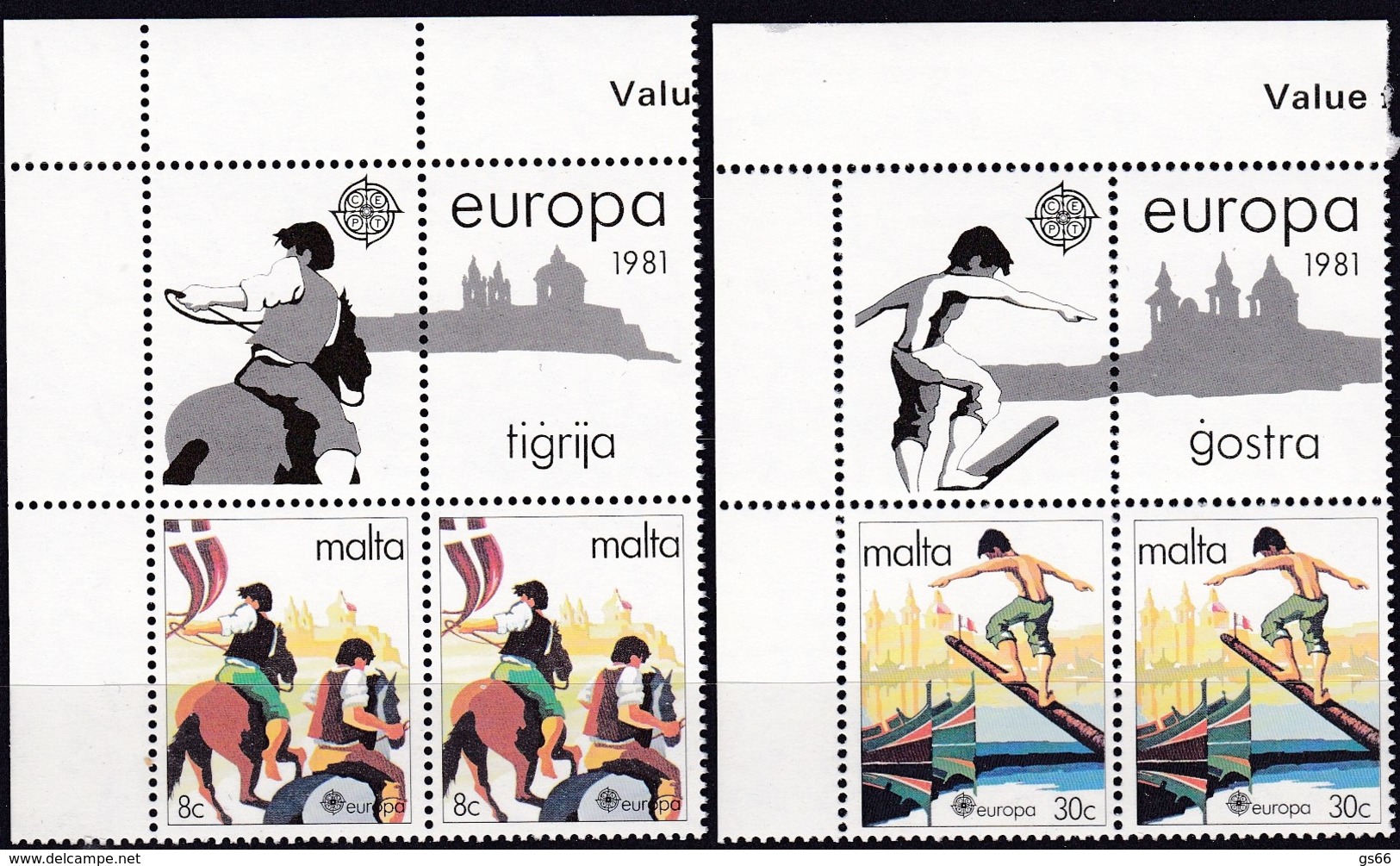 Cept, 1981, Malta,  Mi.Nr.  628/29, MNH **,  Europa: - 1981