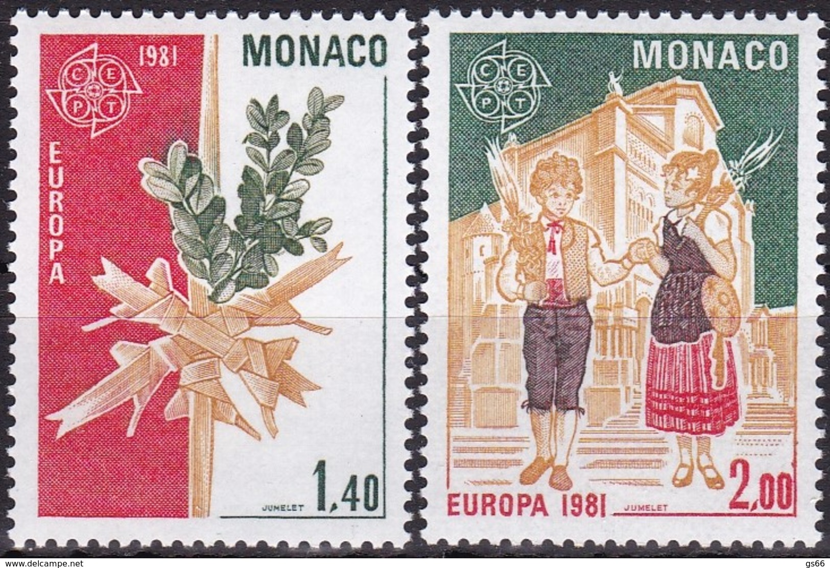 Cept, 1981, Monaco,  Mi.Nr.  1473/74, MNH **,  Europa: - 1981