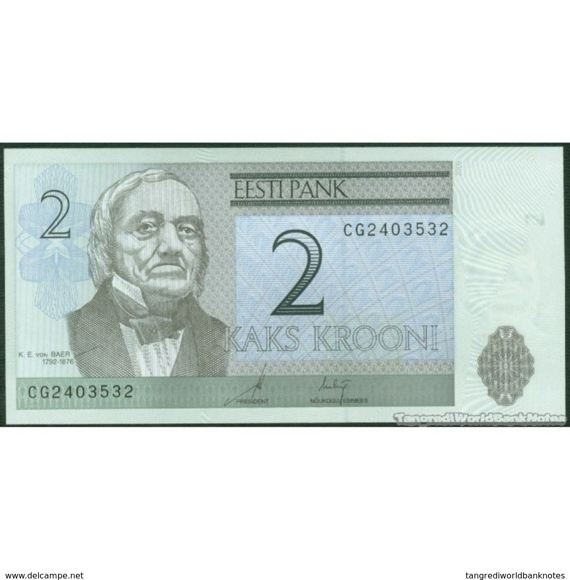 TWN - ESTONIA 85a - 2 Krooni 2006 Prefix CG UNC - Estonia