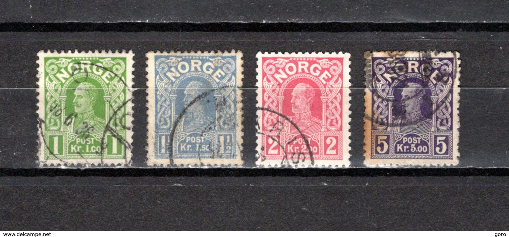 Noruega  1911-19  .-   Y&T  Nº      84/87    (  87  óxido  ) - Oblitérés