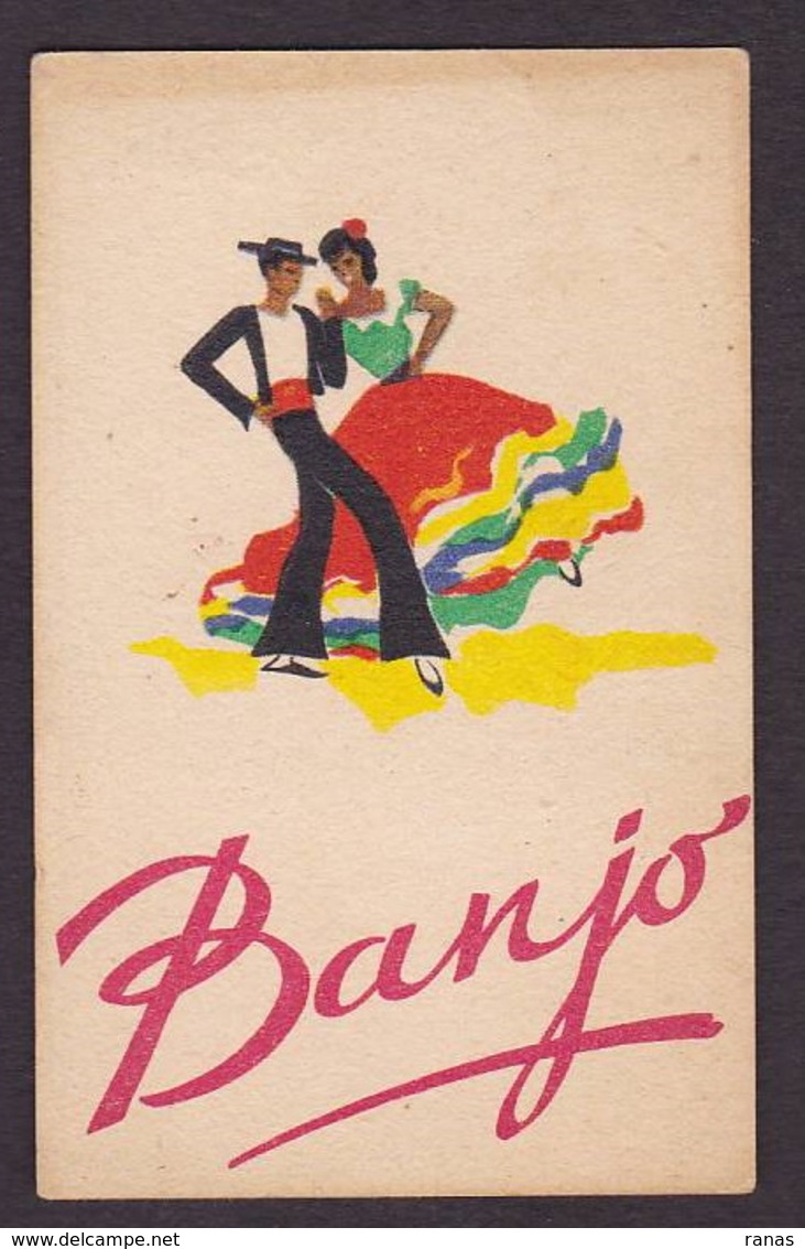 Carte Parfumée Parfum Publicité Publicitaire BANJO 5,2 X 8,2 - Vintage (until 1960)