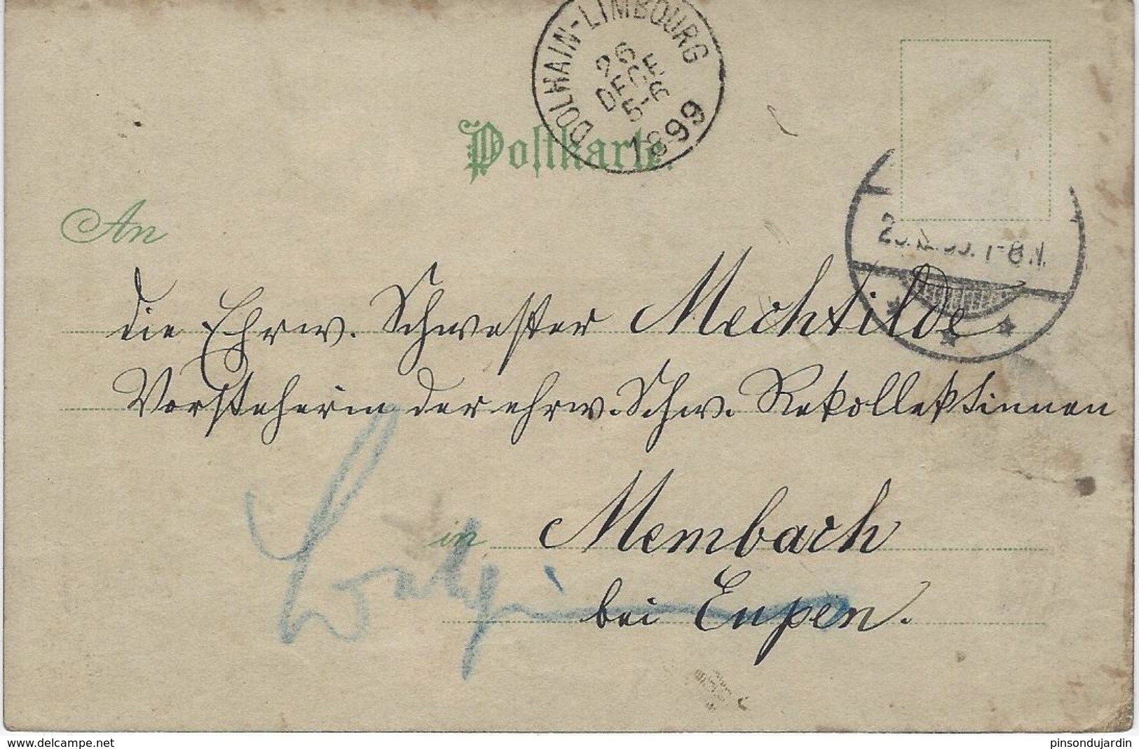 FROHLICHE WEIHNACHTEN - Naissance De Jésus - Meteor DRGM 88690 Voyagé 1899 Vers Membach (Eupen) - Jésus