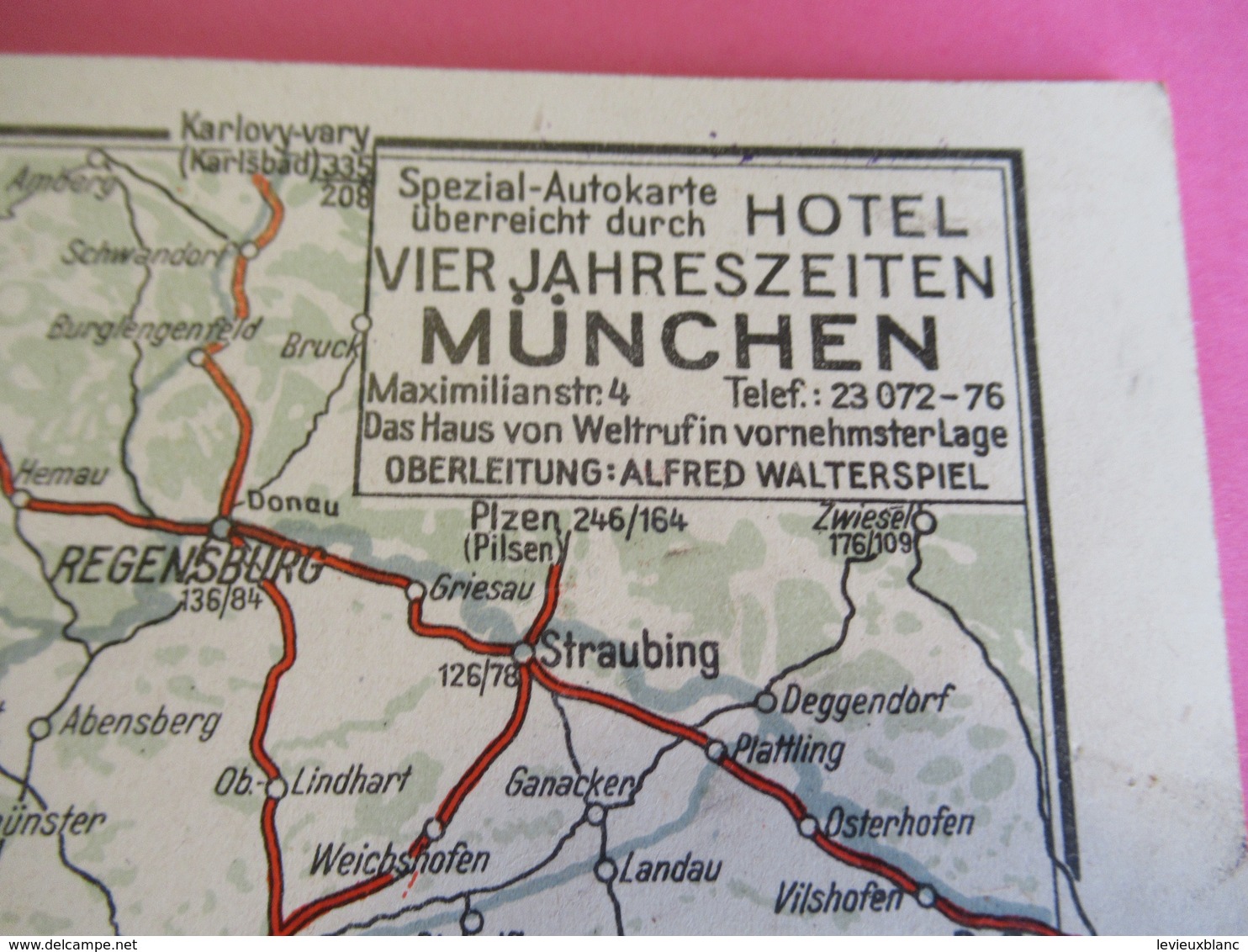 Plan Publicitaire 2 Volets/Ville De Munich & Environs/MÜNCHEN/Hotel Vier Jahreszeiten/Restaurant Walters/1960 ?   PGC319 - Trasporti