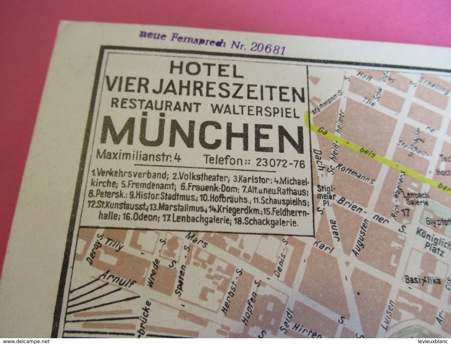 Plan Publicitaire 2 Volets/Ville De Munich & Environs/MÜNCHEN/Hotel Vier Jahreszeiten/Restaurant Walters/1960 ?   PGC319 - Verkehr