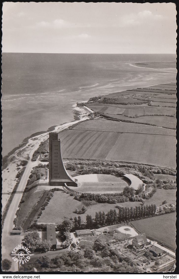 D-24235 Laboe - Marine Ehrenmal ( Ohne U-Boot) - Schöning Luftbild - Air View - Siehe Landpoststempel ! - Laboe