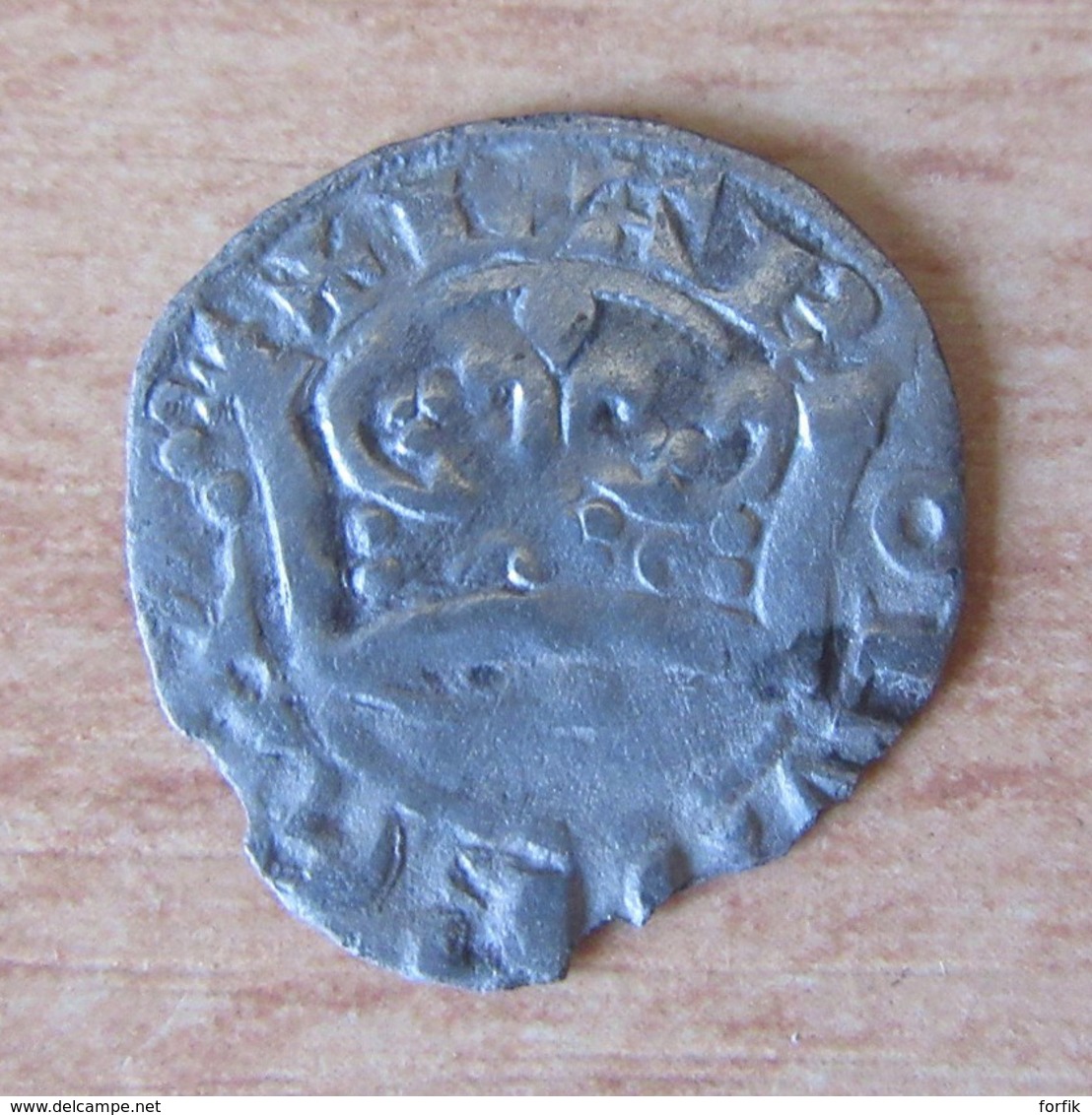 France - Monnaie Double Parisis Charles IV (1322 - 1328) En Billon - Diam. 20 Mm, Poids : 0,9 Gr - 1322-1328 Charles IV Le Bel