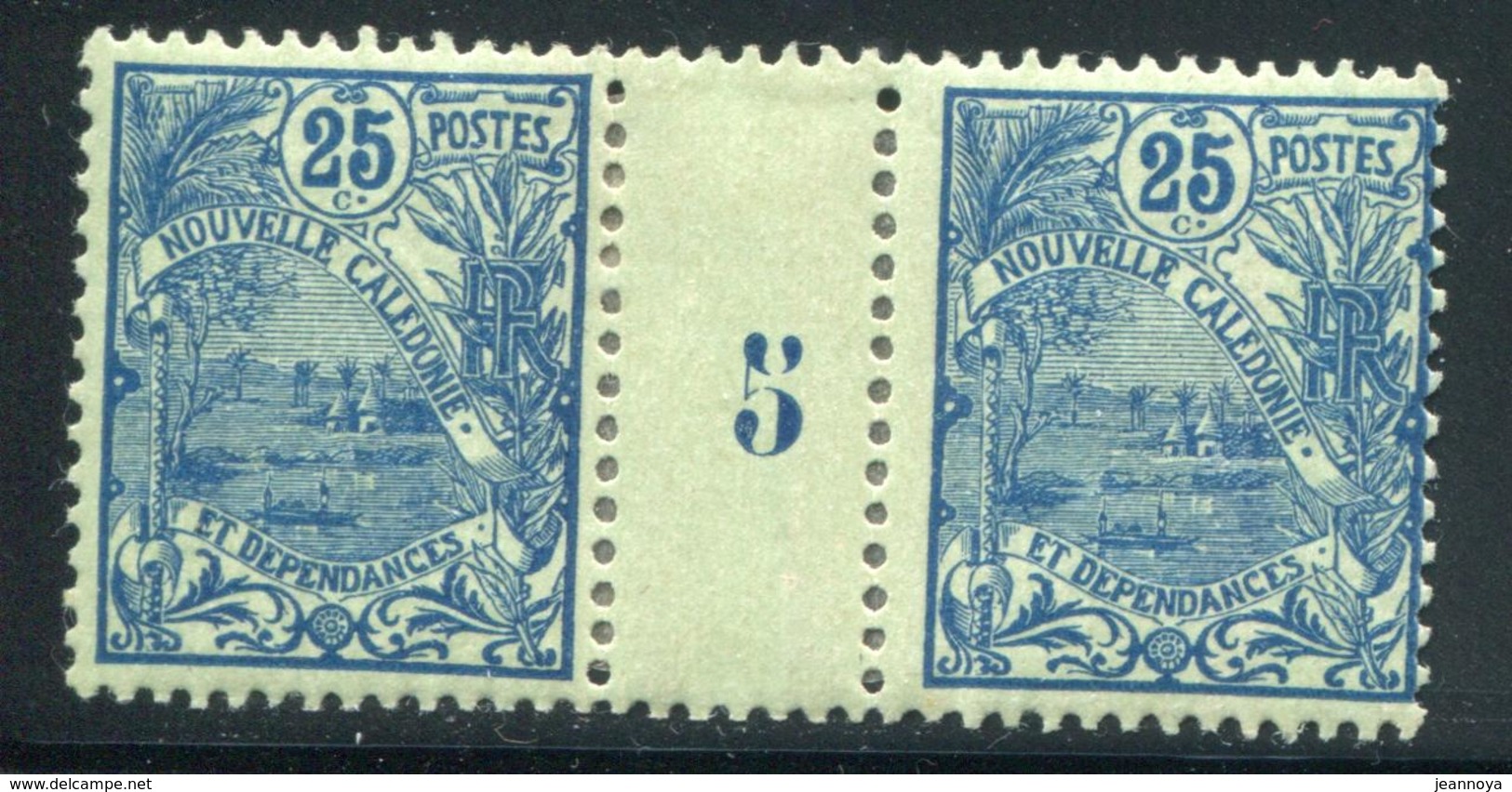 NOUVELLE CALEDONIE - N° 95 MILLÈSIME 5 , CHARNIÈRE CENTRALE - TB - Neufs