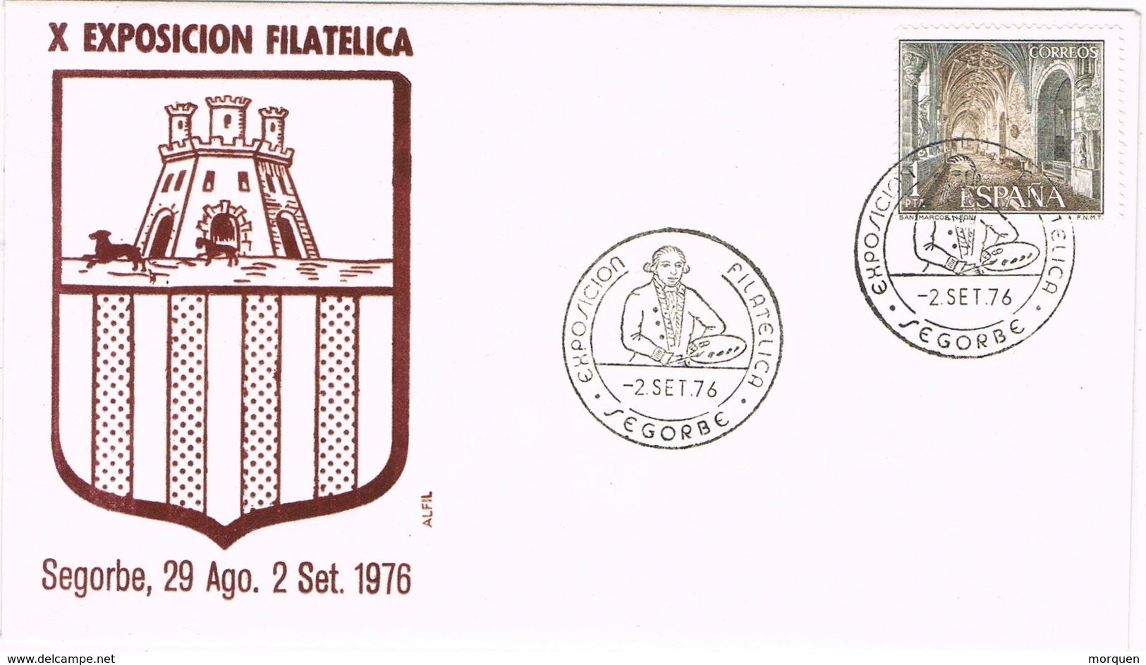 35810. Carta Exposicion SEGORBE (Castellon) 1976. Pintor, JOSE CAMARON - Cartas & Documentos
