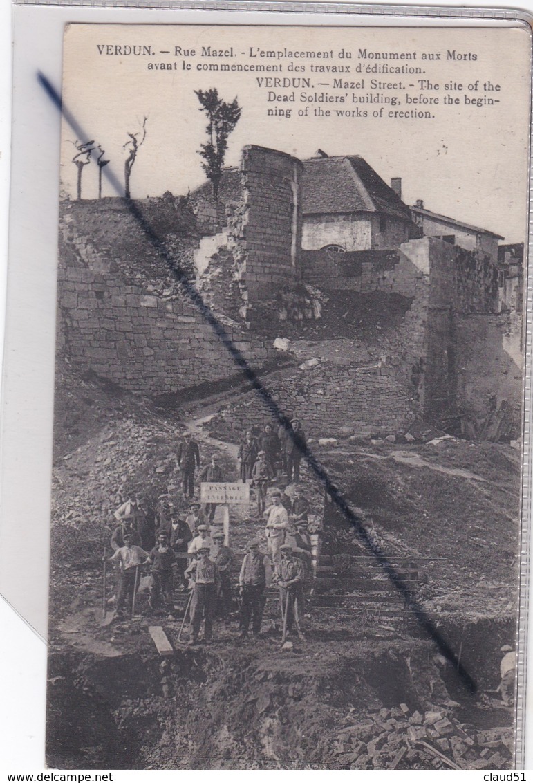 Verdun (55) Rue Mazel -L'emplacement Du Monument Aux Morts Avant Le Commencement Des Travaux D'édification - Verdun