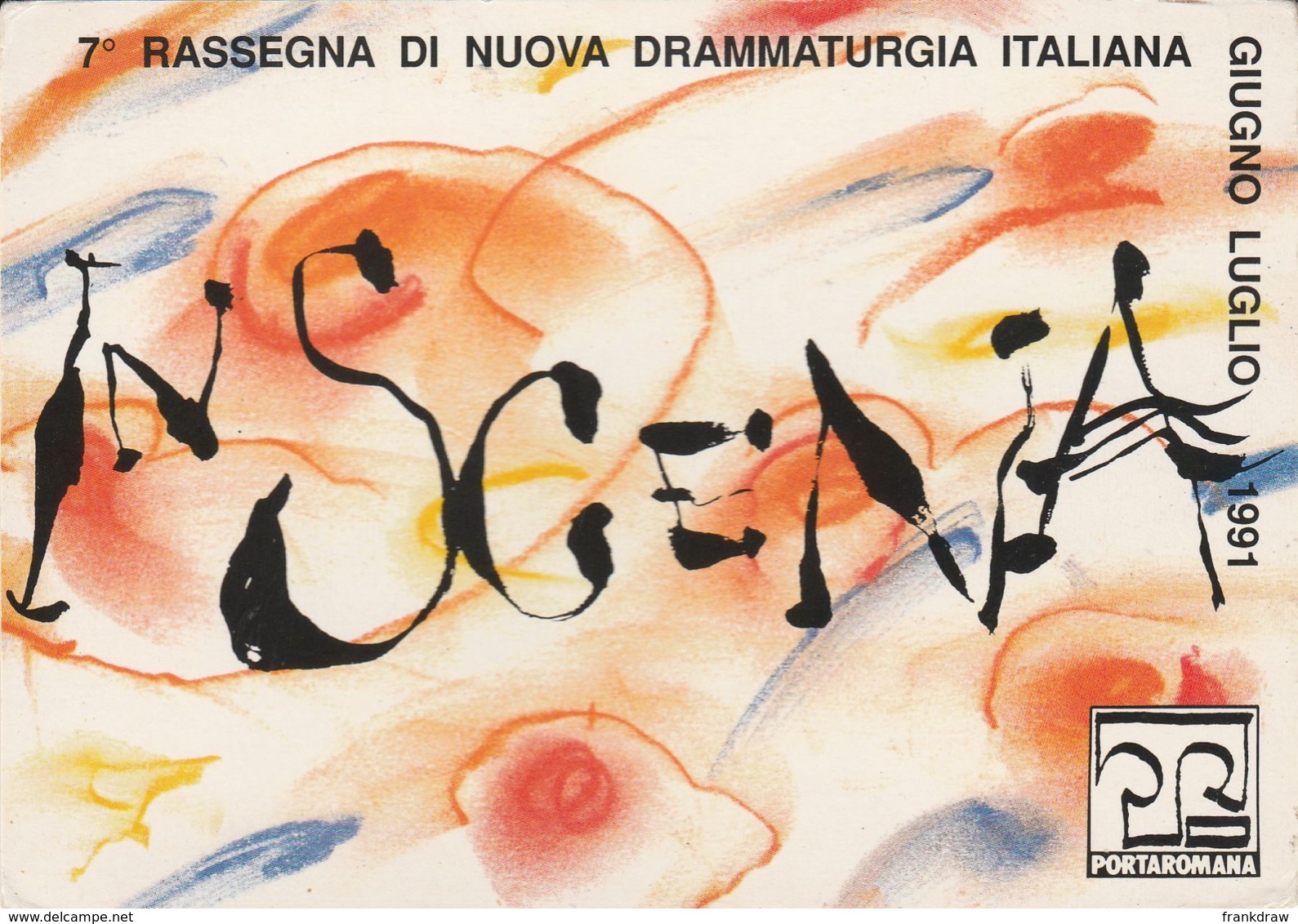 Postcard - Rassegna Di Nuova Drammaturgia Italiana - Card No.182  Unused Very Good - Unclassified