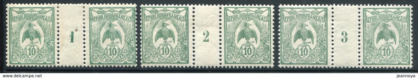 NOUVELLE CALEDONIE - N° 115 MILLÈSIME 1 - 2 & 3 , CHARNIÈRES CENTRALES- TB - Neufs