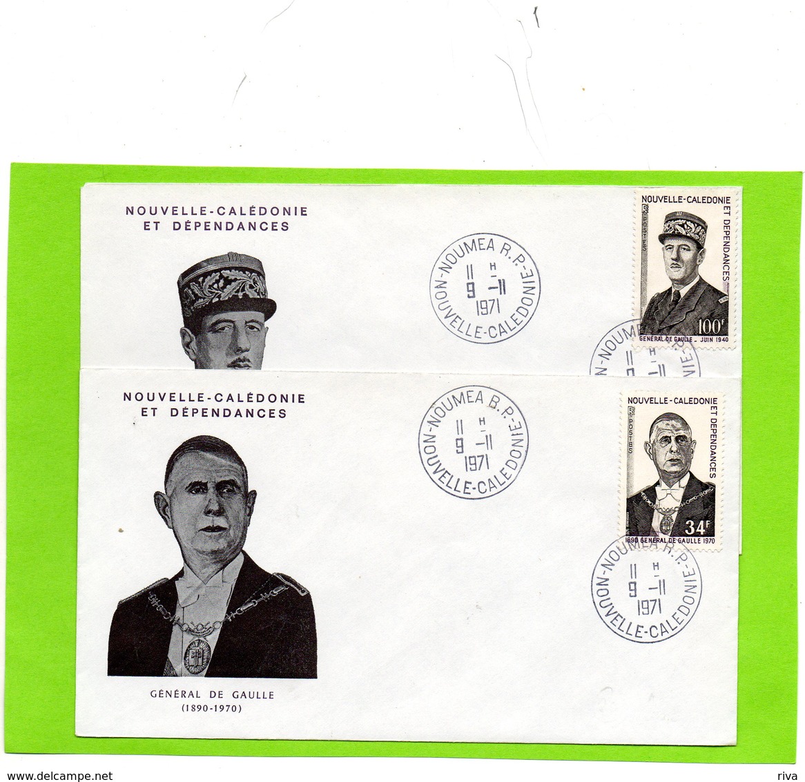 2 Plis En 1° Jour Du 9/II/1971 ( Général  DE GAULLE ) - Lettres & Documents