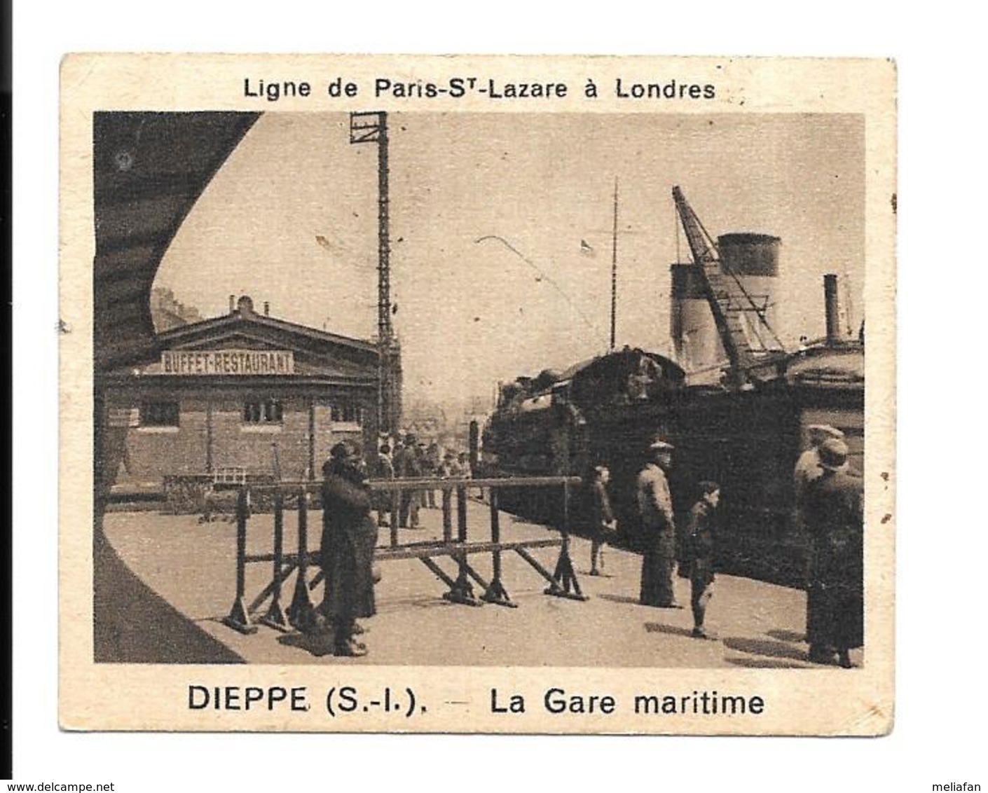 KB1300 - IMAGE CHEMIN DE FER DE L'ETAT - DIEPPE GARE MARITIME - Autres & Non Classés