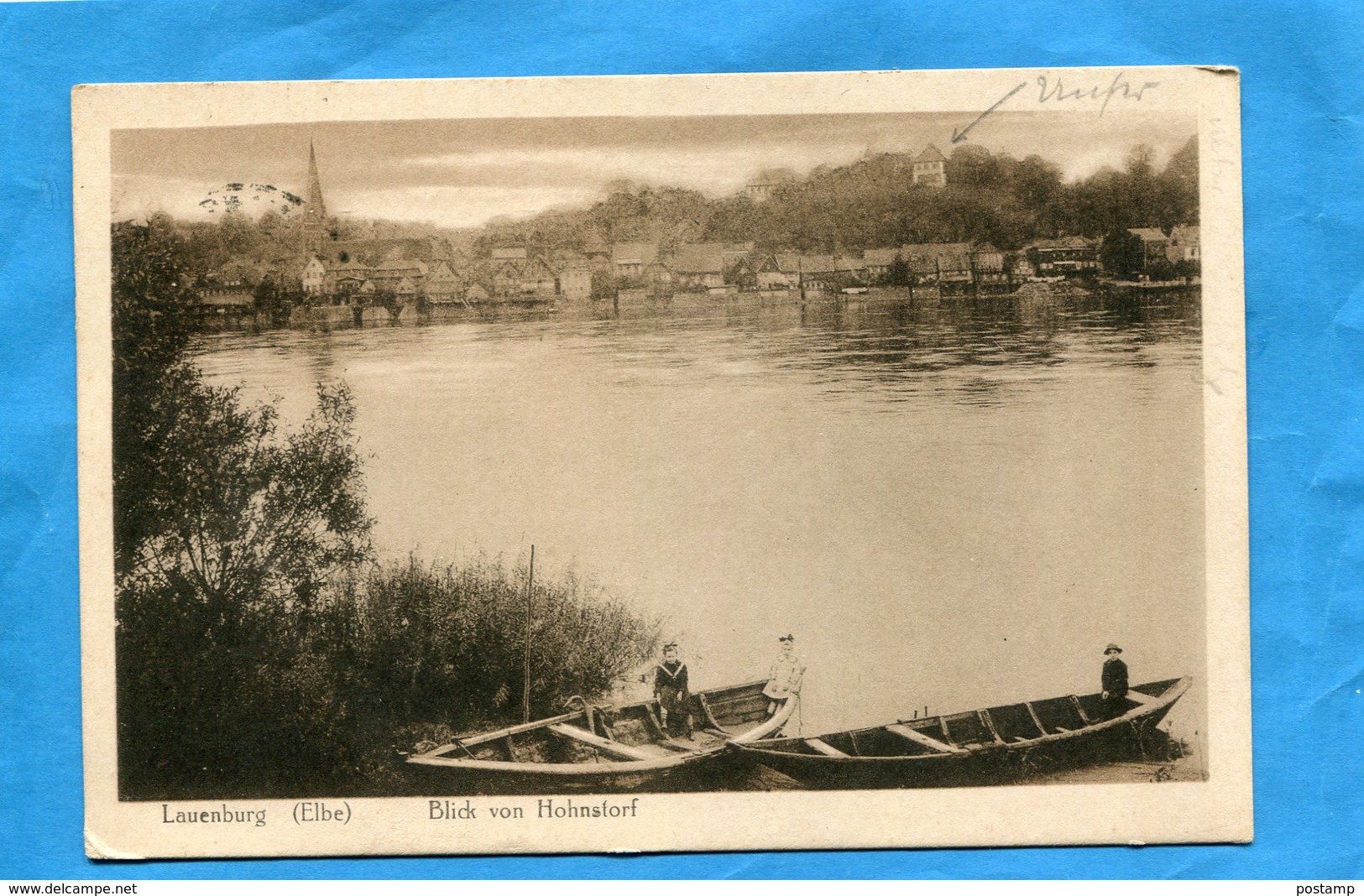 ALLEMAGNE-LAUENBURG -Blick Von Hohsforf- Animée -voyagé  En 1923-édit W B L H - Lauenburg