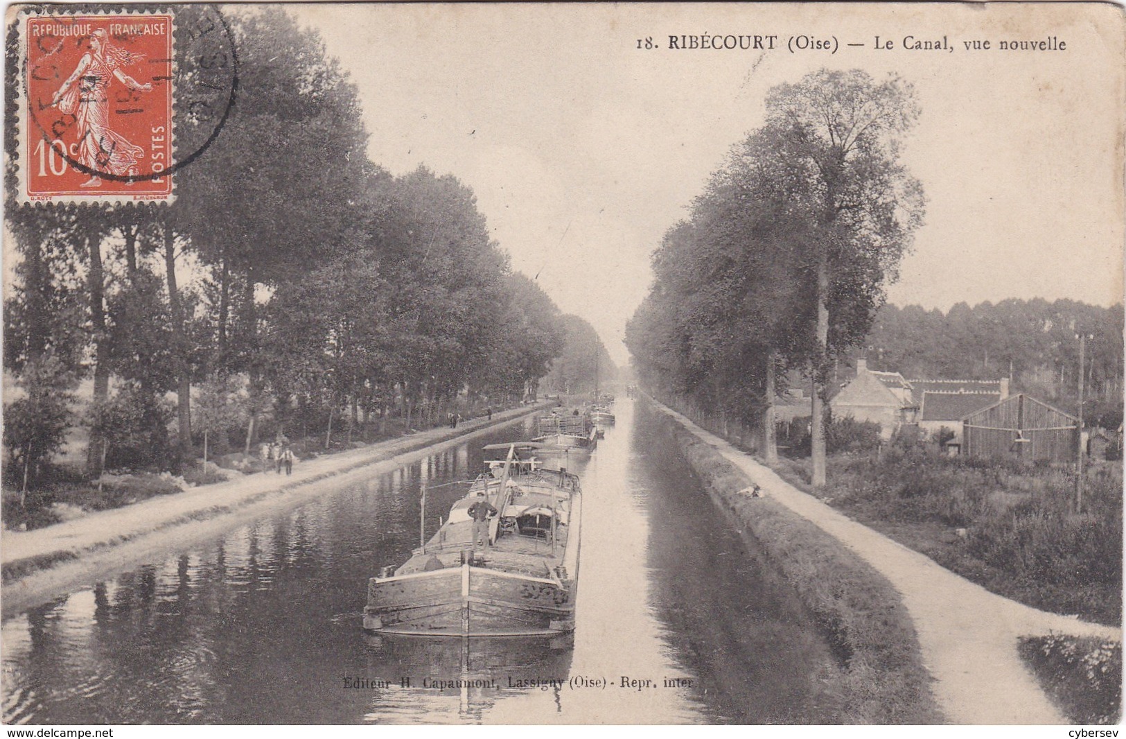 RIBECOURT - Le Canal, Vue Nouvelle - Péniches - Ribecourt Dreslincourt