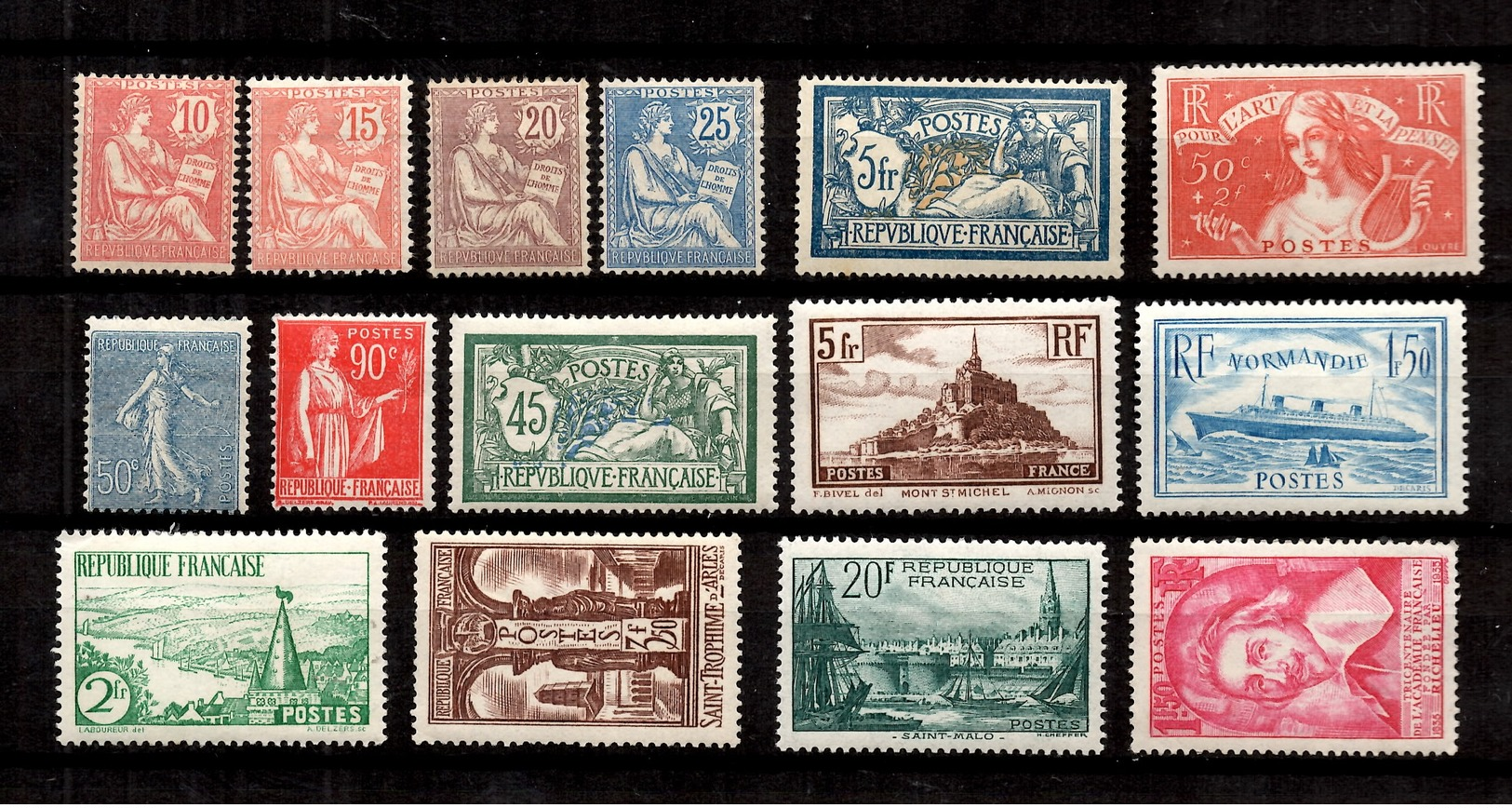 France Belle Petite Collection De Bonnes Valeurs Neufs * 1900/1939. TB. A Saisir! - Collections