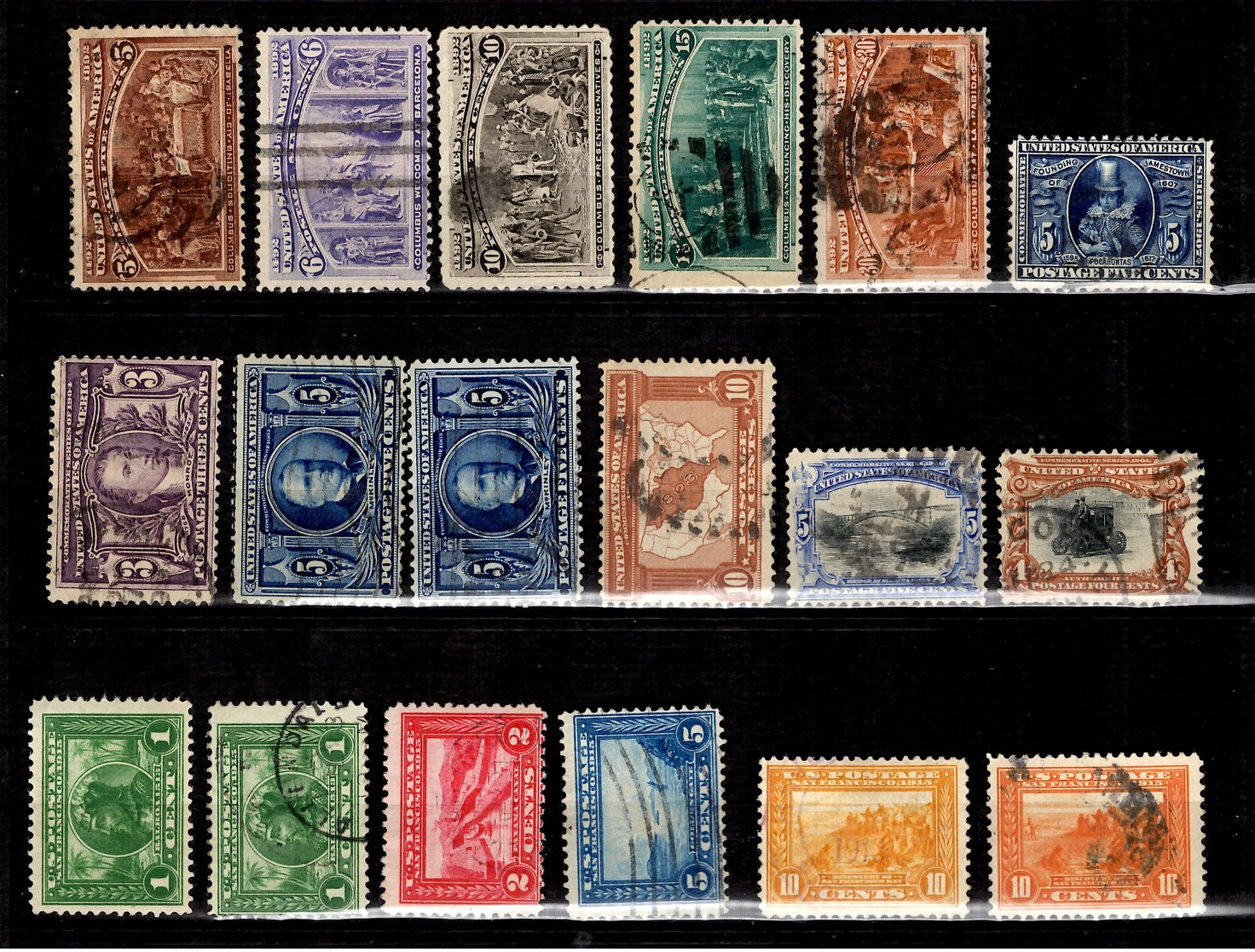 Etats-Unis Petite Collection De Bonnes Valeurs Oblitérées 1893/1920. B/TB. A Saisir! - Collections