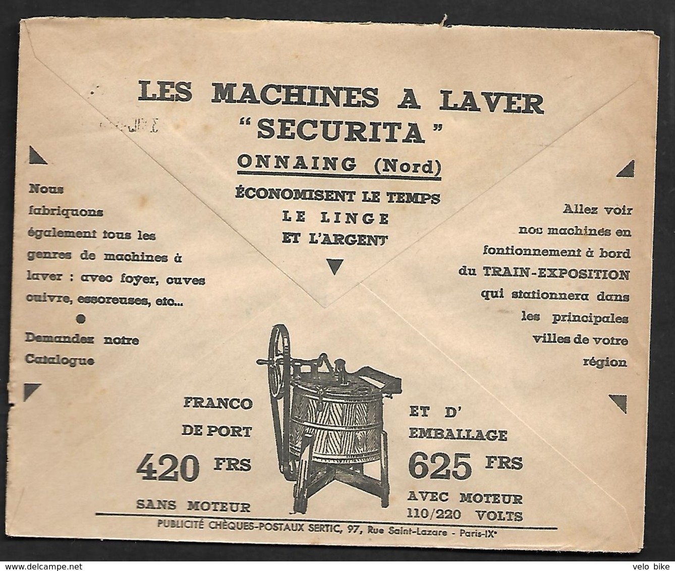 Cheque Cover France,Rouen,chèques Postaux.CCP.Postes Telegraphes Et Telephones,washing Machines,Laundry.Motor,Catalog - Other & Unclassified