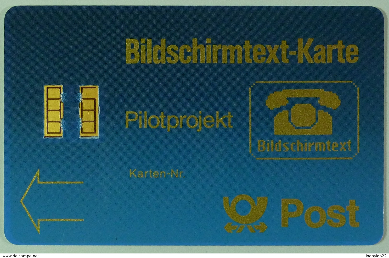 GERMANY - Bildschirmtext-Karte - Pilotprojekt - With Control - 20ex - RRR - T-Series : Ensayos