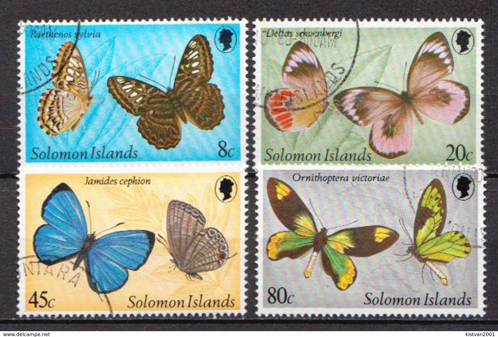 British Solomon Islands Used Set - Butterflies