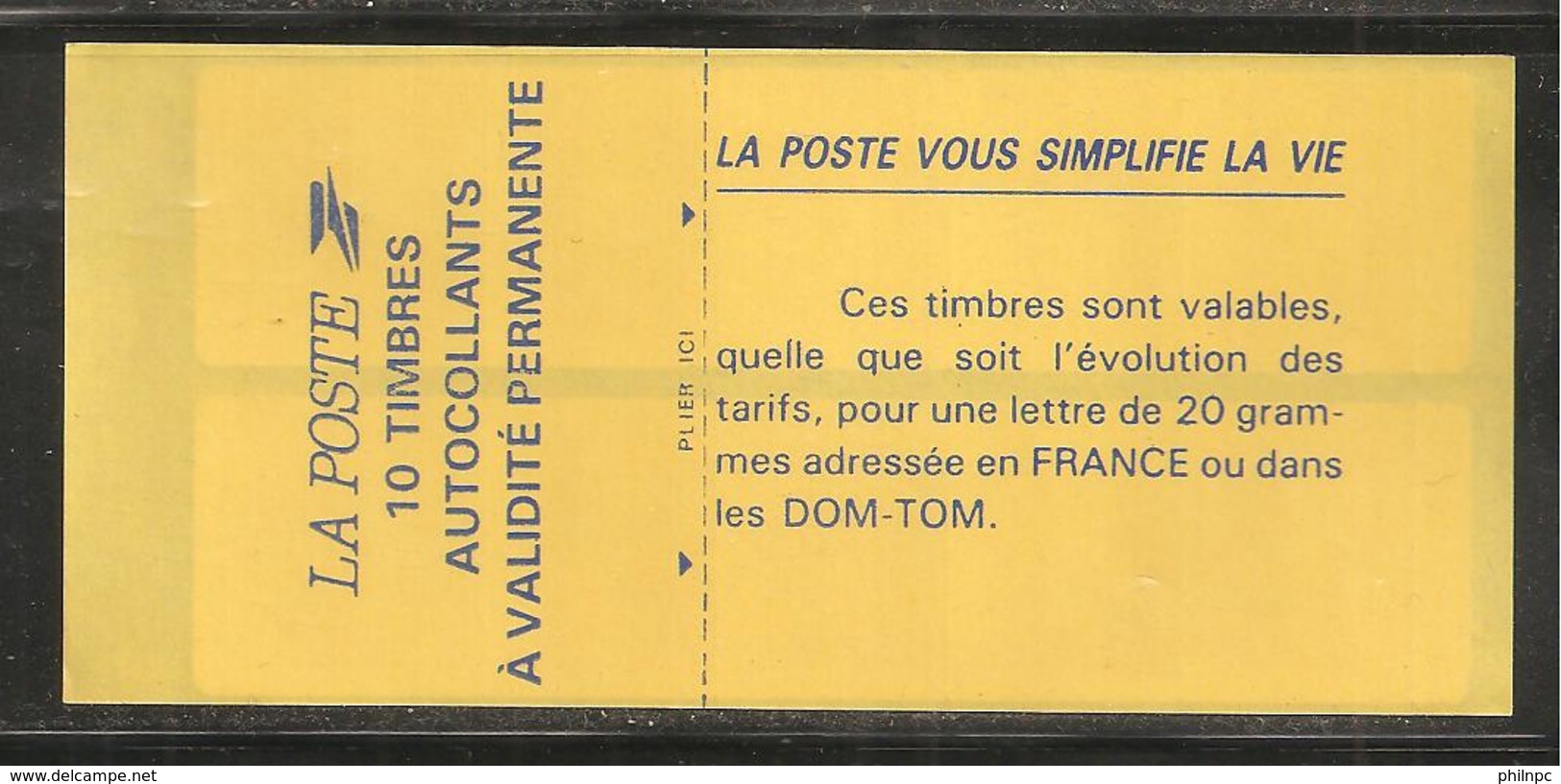 France, 2807-C1, Daté, Carnet Neuf, Non Plié, TTB, Sagem, La Poste Vous Simplifie La Vie, Carnet Marianne De Briat - Autres & Non Classés