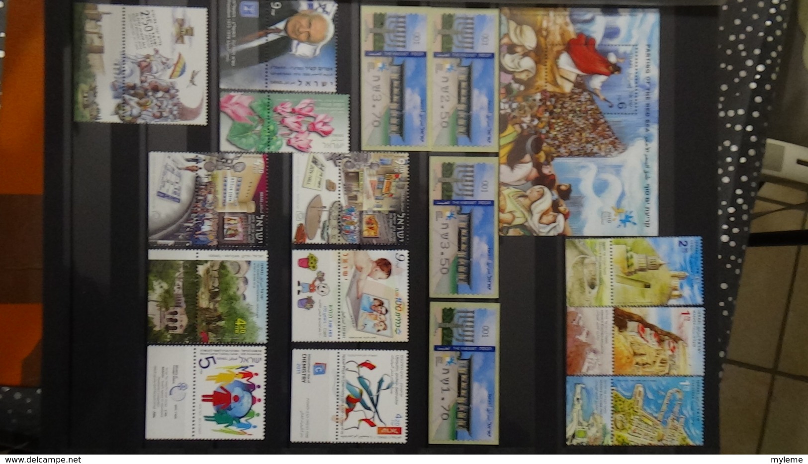 B408  Collection d'Israël avec tabs en timbres et blocs tous **. A saisir !!!