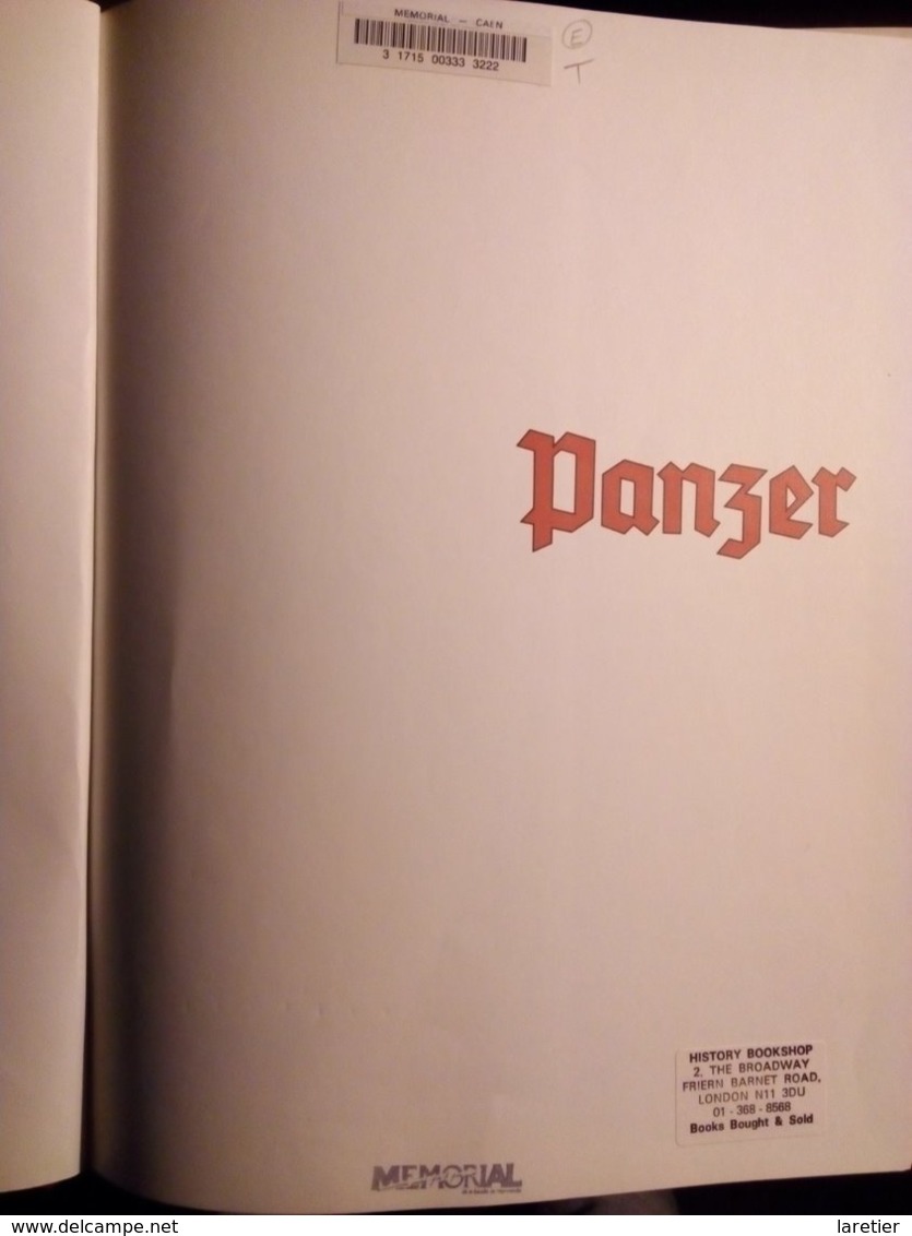 PANZER De Philip Warner - Book In English - Livre En Anglais - WW2 - Weltkrieg 1939-45