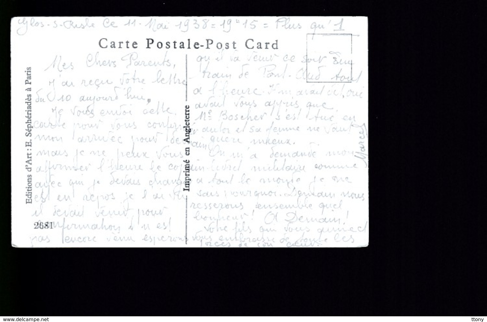 7 Cartes Postales  : Illustrateur    : Vera  Paterson   Toutes De La Même Personne Toutes Les Cartes écrites Année 1938 - Paterson