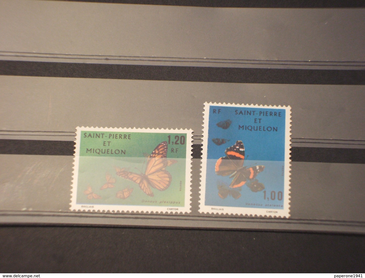 SAINT PIERRE E MIQUELON - 1975 FARFALLE 2 VALORI - NUOVI(++) - Unused Stamps