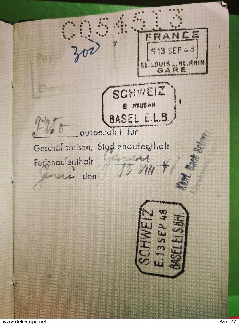 Luxembourg, Passeport 1948 - Historische Documenten