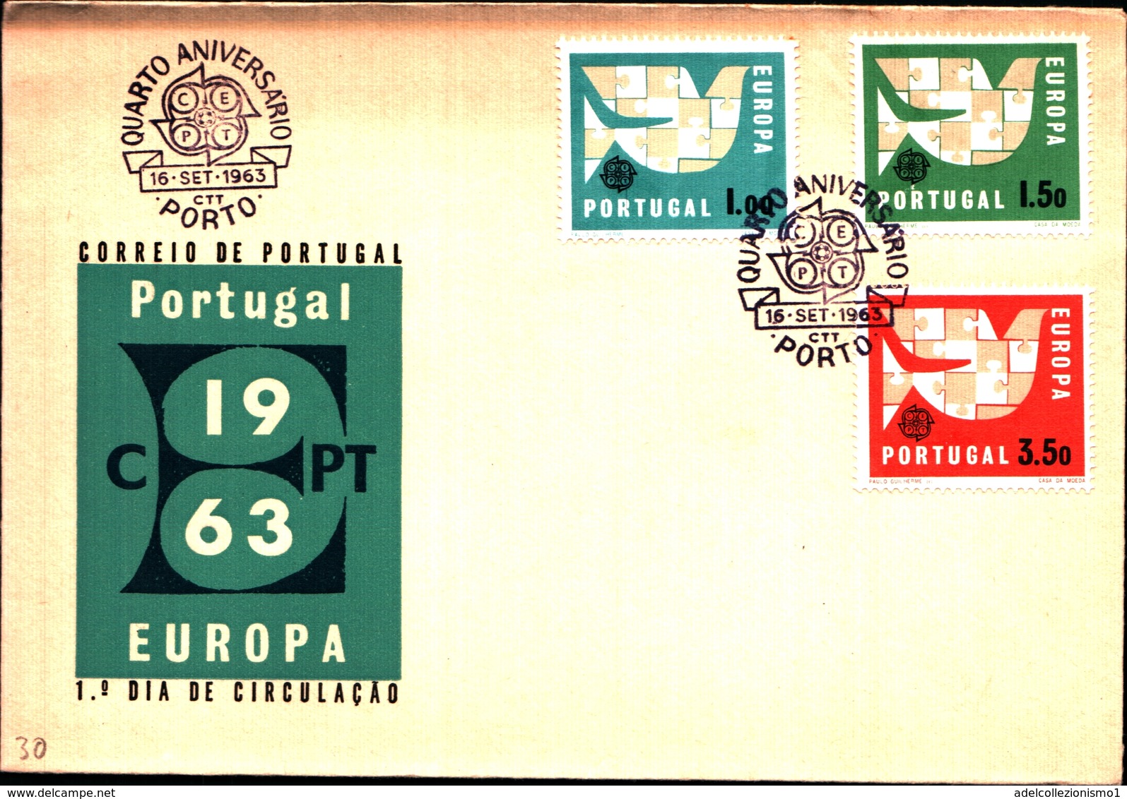 92716A) PORTOGALLO EUROPA 1963 FDC - FDC