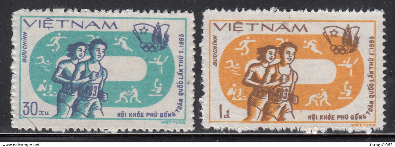 1983 Vietnam Phu Dong Sports Festival Complete Set Of 2 MNH - Viêt-Nam