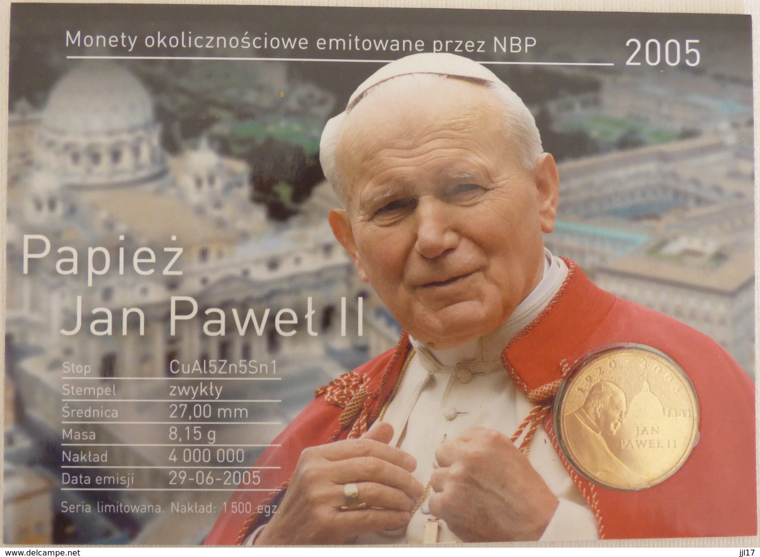 Carte-hommage Au Décès Du Pape Jean-Paul II + Pièce 2zl Incluse - 2005 - - Pologne