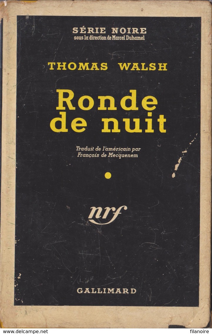 Thomas WALSH Ronde De Nuit Série Noire N°161 (EO, 1953) - Série Noire