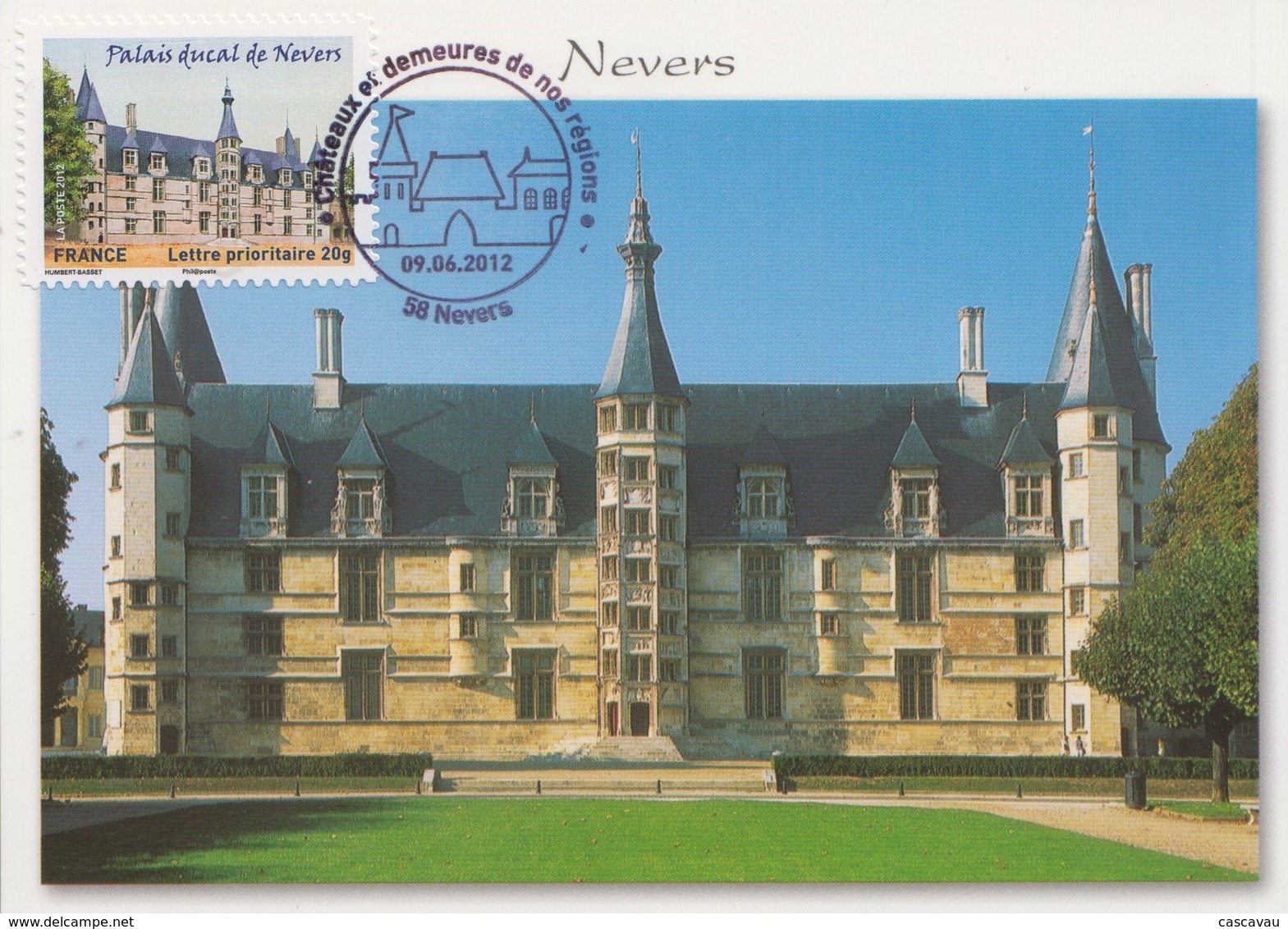 Carte  Maximum  1er  Jour   FRANCE   Le  Palais  Ducal   De   NEVERS   2012 - 2010-2019